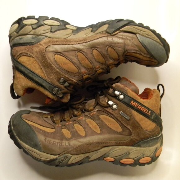 Mens Merrell Refuge Core Mid Waterproof Coffee Bean Boots Size 9 main image 9